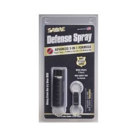SABRE 3-In-1 Pepper Spray – 1% OC - CS Tear Gas & UV Dye
