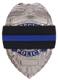 Thin Blue Line Band - Law Enforcement Badge Memorial Cover