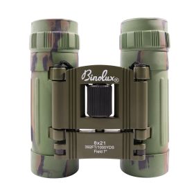 Camouflage 8x21 Binoculars – Compact Survival/Tactical Optics