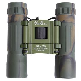 Compact 10x25MM Binoculars – Folding Survival Optics - Camo