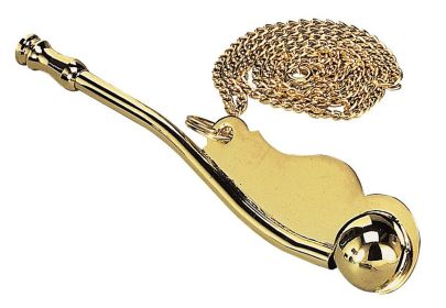 Boatman’s Whistle – Brass Nautical Emergency Signal with chain