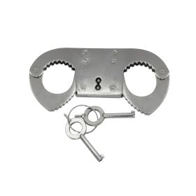 Nickel-Plated Steel Thumbcuffs - Compact Professional Restraint
