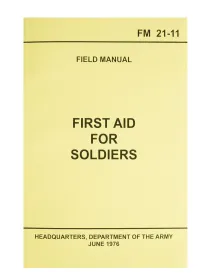 FIRST AID FOR SOLDIERS MANUAL