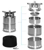 Stainless Steel Portable Stove – 6pcs Multi-Fuel Survival Cooker