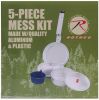 5pc Aluminum Mess Kit - Compact Survival or Outdoor Cookware