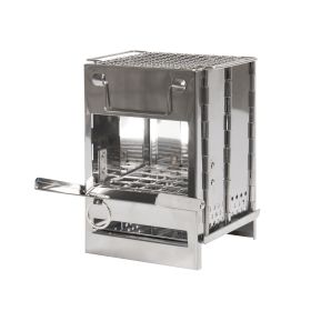 Stainless Steel Folding Stove – Wood-Burning Survival Cooker