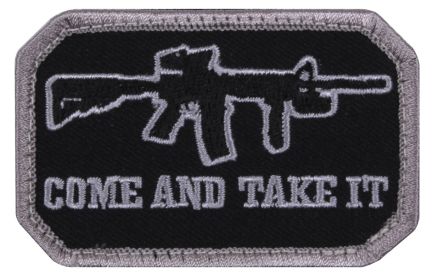 Come and Take It Morale Patch – Black Tactical Hook & Loop
