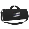 Thin Blue Line Canvas Shoulder Duffle Bag/Survival Gear Travel