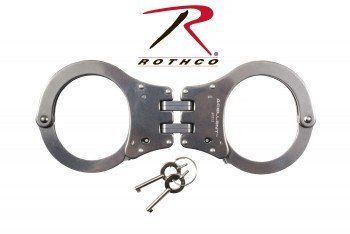 NIJ Hinged Stainless Handcuffs – Double Lock Duty Restraint