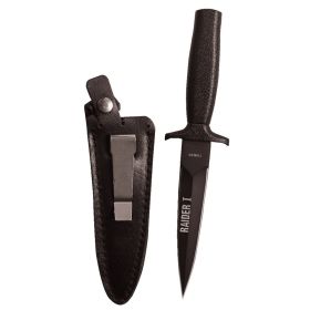 Black Raider I Boot Knife – Matte S-Steel Survival Blade/Sheath