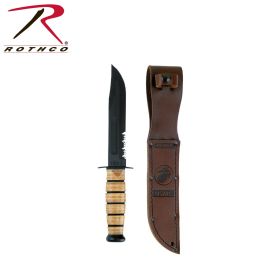 Ka-Bar USMC Combo Edge Fighting Knife – Fixed Blade/Sheath