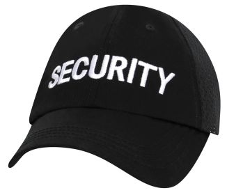 Security Mesh Back Tactical Cap - Public Safety Headwear/Black
