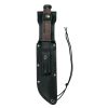 Military Fighting Utility Knife: Leather Handle Fixed Blade/Sheath