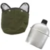 G.I. Style Aluminum Canteen & Cover - 1qt Survival Hydration Kit