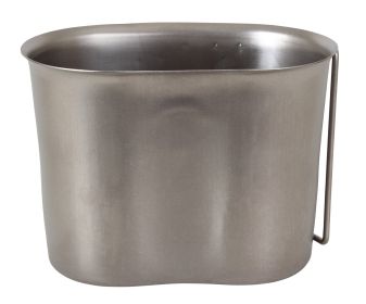 G.I. Style Stainless Steel Canteen Cup: 24oz Survival Cook/Drink
