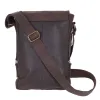 Brown Leather Military Tech Bag - Padded Tablet Carry/Field Use