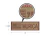 “Murica” Flag Patch – Hook Back Morale/Pride Patch 4" x 1 1/8"