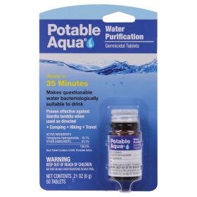 Potable Water Purification Tablets: Water Treatment/Survival Use