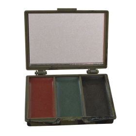Compact 3 Color Face Paint – Tactical Woodland Camouflage Kit