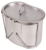 Stainless Steel Canteen Cup/Lid Set: Survival Cooking/Boiling Kit