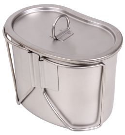 Stainless Steel Canteen Cup/Lid Set: Survival Cooking/Boiling Kit