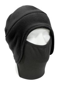 Convertible Fleece Cap w/ntegrated Face Mask - Cold Headwear