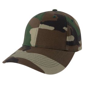 Kids Woodland Camo Low Profile Cap Adjustable Cotton Hat