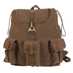 Vintage Canvas Wayfarer Backpack Leather Accent Field Pack