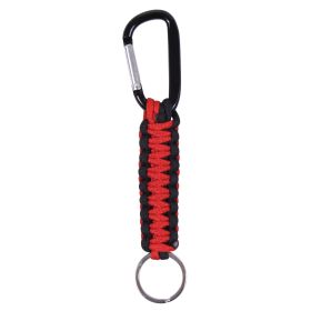 Thin Red Line Paracord Carabiner Keychain Survival Clip - EDC
