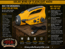 Solar/Wind Up Flashlight Radio/HandCrank/Light/Communication