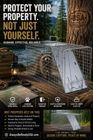 Humane Live Animal Trap – 31" Folding Cage for Small Wildlife