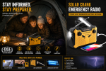 Solar Crank Emergency Radio – Portable Survival Radio/Power