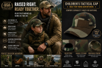 Kids Woodland Camo Low Profile Cap Adjustable Cotton Hat