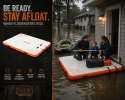 10x8Ft Inflatable Floating Dock Platform with Ladder & Carry Bag