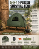 5in1 1Pers Survival Tent/Air Mattress/Sunshade: Off-Grid Shelter