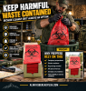 500pcs Infectious Waste Bags - Survival Biohazard Containment