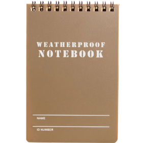 3" x 5" Military Style Weatherproof Notebook Survival/Crisis 6pk