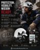 Vented Safety Hard Hat/Helmet: Visor/Earmuffs Industrial Guard