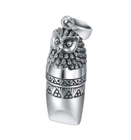Owl Whistle Pendant Necklace – 925 Silver Emergency Survival