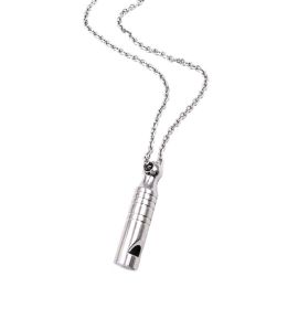 Whistle Pendant Necklace – Stainless Steel Safety Accessory