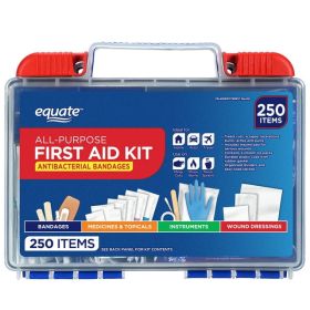 All-Purpose First Aid Kit - 250pcs Med Kit/Antibacterial Bandages