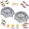 2pc Foldable Fishing Bait Trap Net/Multi-Entrance Catch System