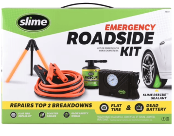 Emergency Roadside Kit – Inflator/Jumper Cables/Tire Sealant