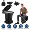 Retractable Portable Toilet: Collapsible Potty w/Adjustable Height