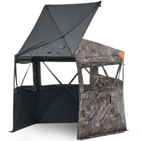 Hunting Blind, 6-7 Person Ground Blinds with Carrying Bag, Portable Camouflage Tent