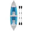 2 Person Inflatable Survival Kayak, Aluminum Paddles, Air Pump