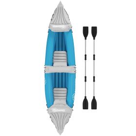 2 Person Inflatable Survival Kayak, Aluminum Paddles, Air Pump