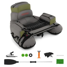 350lb Inflatable Fishing Float Tube with Rod Holder & Fish Ruler