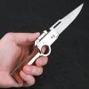 Tactical Survival Knife – Stainless Steel Blade w/Walnut Handle