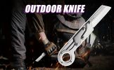 Outdoor Folding Knife: Two-Hand Grip Design/Survival/EDC Tool